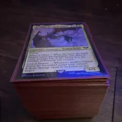 Magic: The Gathering Deck Box Faux Leather Magnetic Be'lakor Black Red Dividers - Image 2