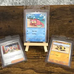 Pokemon Slowpoke, Black Belt’s Training & Hippopotas Misprint Error Lot - Image 1