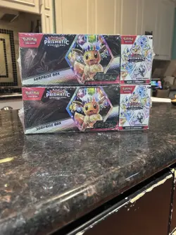 Pokemon Prismatic Evolutions Surprise Box And Booster Bundle 2X- Sam's Club - Image 1