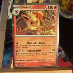 Flareon SVP 167 HOLOBLEED/DOUBLE SWIRL Prismatic Evolutions Pokemon TCG MINT - Image 1