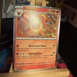 Flareon SVP 167 HOLOBLEED/DOUBLE SWIRL Prismatic Evolutions Pokemon TCG MINT - Image 2
