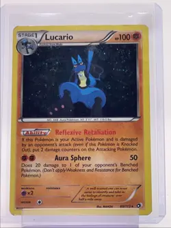 LUCARIO 2013 POKEMON BLACK WHITE LEGENDARY TREASURES RARE HOLO 80/113 Q1652 - Image 1