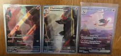Pokemon TCG: 151 NM Lot Charizard Ex #199/165, Charmeleon #169 & Charmander #168 - Image 1