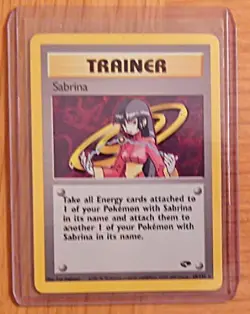 Pokemon WOTC Gym Challenge: Sabrina Trainer Holo 20/132 TCG *RARE*FREE SHIP - Image 2