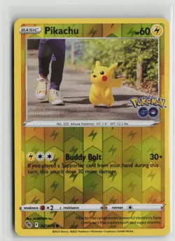 Pokemon TCG Pokemon Go Pikachu x1 NM Reverse Holo 027 - Image 1