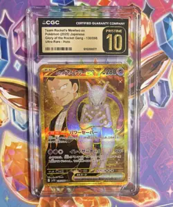 Pokemon Team Rocket's Mewtwo ex CGC 10 130/098 Sv10 Ultra Rare Holo Japanese - Image 1