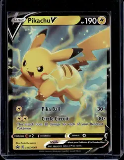 Pikachu V - SWSH063 / SW&SH Black Star Promo Holo 2020 (LP) / Pokemon TCG - Image 1
