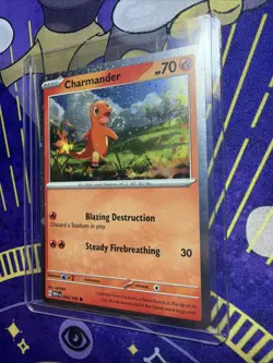 Pokemon TCG Scarlet & Violet 151 Charmander Cosmos Holo 004/165 BURP SWIRL NM/M - Image 1