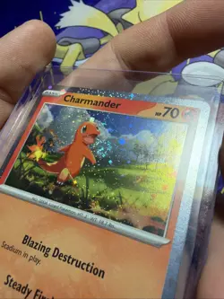 Pokemon TCG Scarlet & Violet 151 Charmander Cosmos Holo 004/165 BURP SWIRL NM/M - Image 2