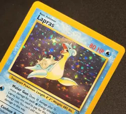 Lapras 10/62 Holo Foil Rare Fossil Unlimited Vintage 1999 Pokemon TCG LP/M - Image 2