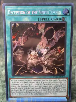 Yugioh Deception of The Sinful Spoils ROTA-EN055 1st Edition Secret Rare NM - Image 1