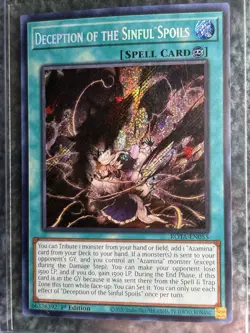 Yugioh Deception of The Sinful Spoils ROTA-EN055 1st Edition Secret Rare NM - Image 5