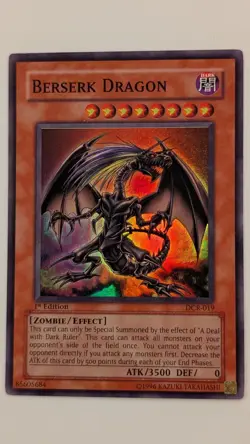 Yugioh Berserk Dragon DCR-019 1st Edition Super Rare – LP - Image 1