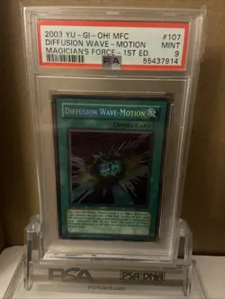 2003 Yu-Gi-Oh Diffusion Wave-Motion Magician's Force MFC 1st Edition Ultra PSA 9 - Image 1