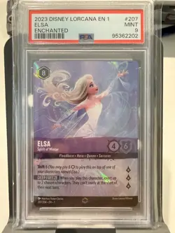 2023 DISNEY LORCANA TCG ELSA - SPIRIT OF WINTER 207 EN 1 ENGLISH PSA 9 MINT - Image 1