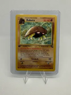 Pokemon TCG Kabuto Fossil Card 50/62 Regular Common 1st Edition A - Image 1