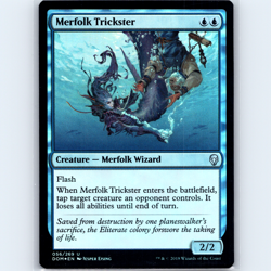 MTG Merfolk Trickster #56 DOM Dominaria Foil U NM Magic Card - Image 1