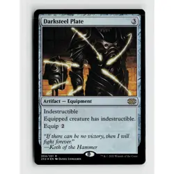 MTG Darksteel Plate #304 2X2 Double Masters 2022 Foil R NM Magic Card - Image 1