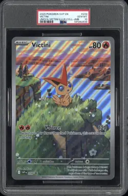 2025 Pokemon Victini Illustration Collection SVP 208 Jumbo Card PSA 10 - Image 1
