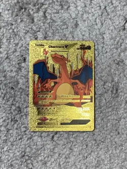 Charizard V HP508 Wild Flames Gold Foil Fan Art Card NM - Image 1