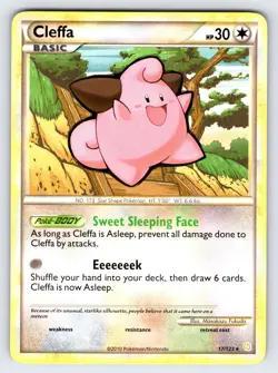 Cleffa 17/123 2010 HeartGold SoulSilver Pokemon Card TCG Non Holo Rare - Nm - Image 1