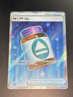 POKEMON TCG Ascended Heroes N’s PP UP Full Art Trainer Card 262/217 - Image 1