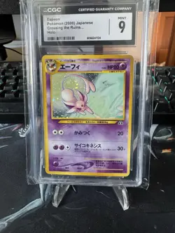 CGC 9 MINT Espeon Japanese Neo Discovery 196 Holo Pokemon Card - Image 1