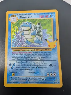 Blastoise 2/102 Celebrations: Classic Collection Holo Pokemon Card NM - Image 4