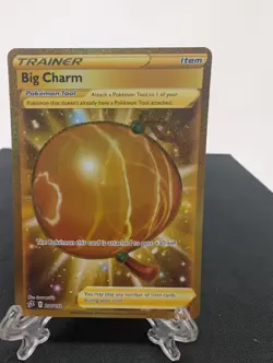 Pokemon Card - Big Charm Rebel Clash 206/192 Secret Rare Full Art SWSH Gold Holo - Image 1