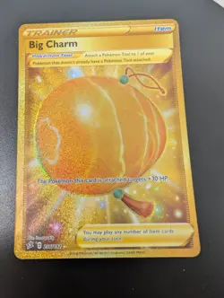 Pokemon Card - Big Charm Rebel Clash 206/192 Secret Rare Full Art SWSH Gold Holo - Image 4