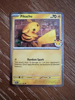 Pikachu 051/162 TEF Pokemon Day 30th Anniversary Promo Card TCG NM - Image 1