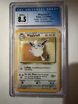 CGC 8.5 Wigglytuff 1999 Jungle 16/64 No Set Symbol Holo Pokemon Card - Image 1