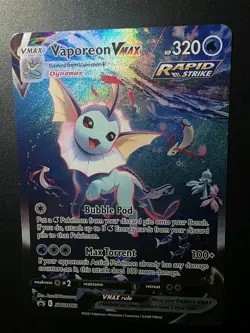 Pokwmon TCG JUMBO Vaporeon VMAX Card Alt Art SWSH182 Premium Collection NM! - Image 1