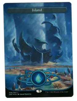 MTG Island 236 Full Art Foil Unfinity Magic The Gathering TCG - Image 1