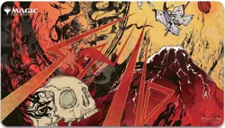 Magic the Gathering Ultra Pro Playmat Strixhaven Japanese Lightning Bolt In Box - Image 1