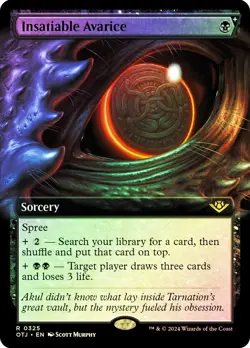 Insatiable Avarice - Extended Art Foil - Outlaws of Thunder Junction - MTG - NM - Image 1