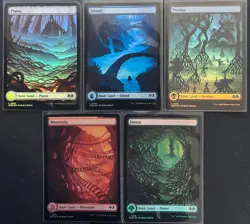 MTG Wilds of Eldraine Set of Full Art Lands Foil (Common) - Image 1