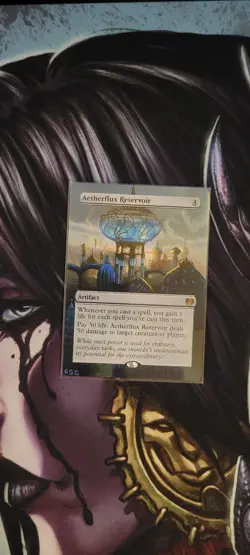 MTG ALTER: Aetherflux Reservoir, by Unknown Artist. Extension art alter - Image 1
