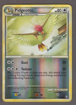 Pidgeotto 47/102 HS Triumphant Reverse Holo Uncommon Pokemon Card NM 2010 - Image 1