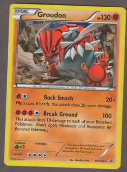Pokemon Primal Clash Groudon 84/160 Cracked Ice Holo Rare 2015 Near Mint NM - Image 1
