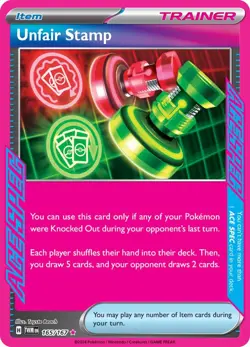 Holofoil - Unfair Stamp - 165/167 / NM / English Pokemon TCG - Image 1