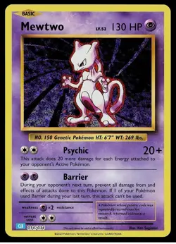 Pokemon Card - Mewtwo Trading Card Game Classic 014/034 Holo CLB - Image 1