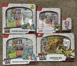 Pokemon 151 Sealed Box Lot - Bundle, Zapdos, 2 Poster & Alakazam 🔥✅👍 - Image 1