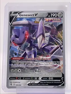 GENESECT V 2021 POKEMON 2023 WORLD CHAMPIONSHIPS HOLO RARE B 185/264 Q1652 - Image 1