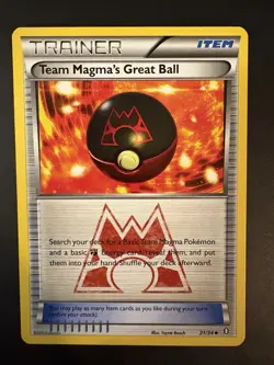 Team Magma’s Great Ball 31/34 Double Crisis Pokemon TCG MP - Image 1