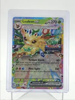 LEAFEON EX 2025 POKEMON PRISMATIC EVOLUTIONS DOUBLE RARE 006/131 Q5542 - Image 1
