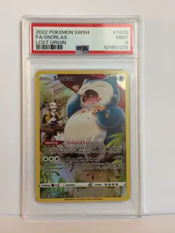 2022 Pokemon SWSH FA/Snorlax Lost Origin #TG10 PSA Graded MINT 9 - Image 1