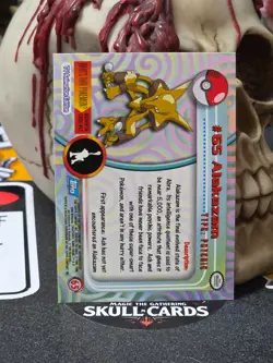 2000 Topps Pokemon TV Animation Series Black Logo #65 Alakazam - Image 2