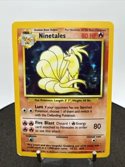 Pokemon Base Set 12/102 Ninetales Holo | 4th Print | 1999-2000 | UK Print - Image 1
