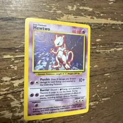 Pokemon TCG Mewtwo 10/102 Base Set Unlimited Holo Rare HP - Image 1